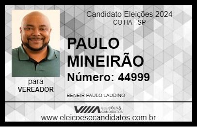 Candidato PAULO MINEIRÃO 2024 - COTIA - Eleições