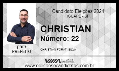 Candidato CHRISTIAN 2024 - IGUAPE - Eleições