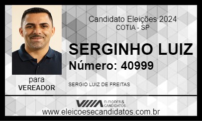 Candidato SERGINHO LUIZ 2024 - COTIA - Eleições