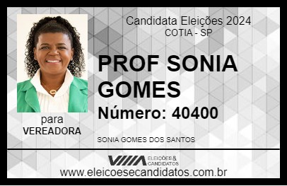 Candidato PROF  SONIA GOMES 2024 - COTIA - Eleições