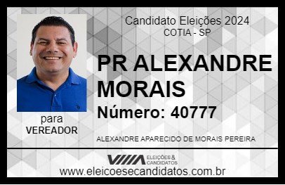 Candidato PR ALEXANDRE MORAIS 2024 - COTIA - Eleições