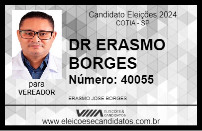 Candidato DR ERASMO BORGES 2024 - COTIA - Eleições