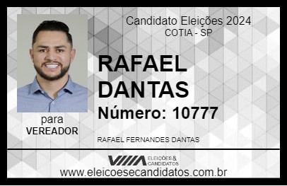 Candidato RAFAEL DANTAS 2024 - COTIA - Eleições