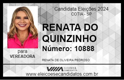 Candidato RENATA DO QUINZINHO 2024 - COTIA - Eleições