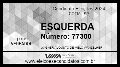 Candidato ESQUERDA 2024 - COTIA - Eleições