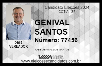 Candidato GENIVAL SANTOS 2024 - COTIA - Eleições