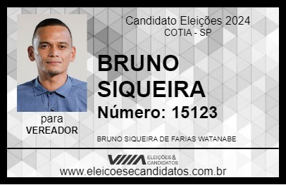 Candidato BRUNO SIQUEIRA 2024 - COTIA - Eleições