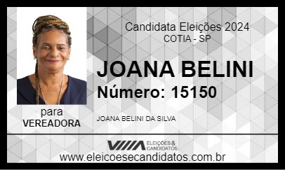 Candidato JOANA BELINI 2024 - COTIA - Eleições