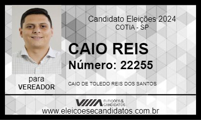 Candidato CAIO REIS 2024 - COTIA - Eleições