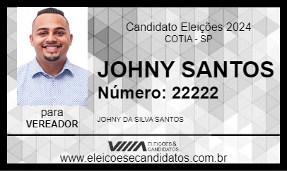 Candidato JOHNY SANTOS 2024 - COTIA - Eleições