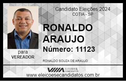 Candidato RONALDO ARAUJO 2024 - COTIA - Eleições