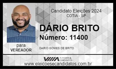 Candidato DÁRIO BRITO 2024 - COTIA - Eleições