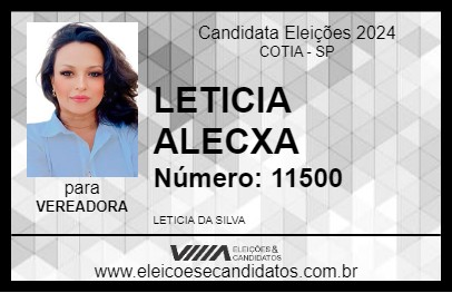 Candidato LETICIA ALECXA 2024 - COTIA - Eleições