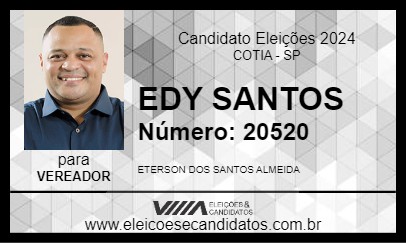 Candidato EDY SANTOS 2024 - COTIA - Eleições