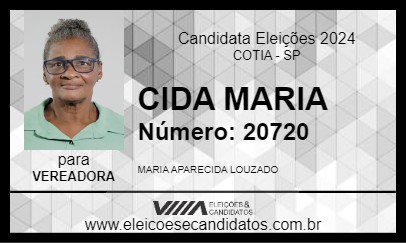 Candidato CIDA MARIA 2024 - COTIA - Eleições