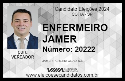 Candidato ENFERMEIRO JAMER 2024 - COTIA - Eleições