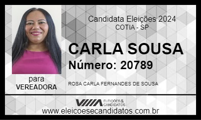 Candidato CARLA SOUSA 2024 - COTIA - Eleições