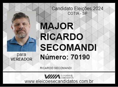 Candidato MAJOR RICARDO SECOMANDI 2024 - COTIA - Eleições