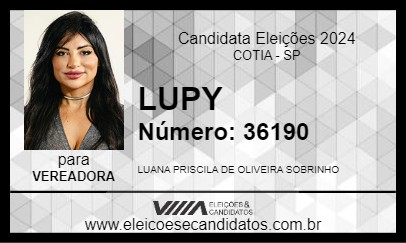 Candidato LUPY 2024 - COTIA - Eleições