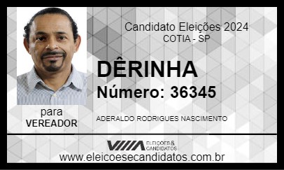 Candidato DÊRINHA 2024 - COTIA - Eleições