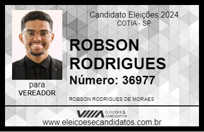 Candidato ROBSON RODRIGUES 2024 - COTIA - Eleições