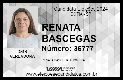 Candidato RENATA BASCEGAS 2024 - COTIA - Eleições