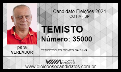 Candidato TEMISTO 2024 - COTIA - Eleições