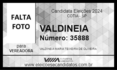 Candidato VALDINEIA 2024 - COTIA - Eleições