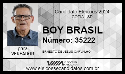 Candidato BOY BRASIL 2024 - COTIA - Eleições