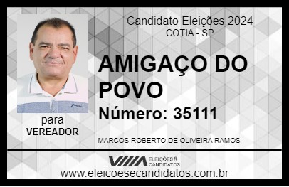 Candidato AMIGAÇO DO POVO 2024 - COTIA - Eleições