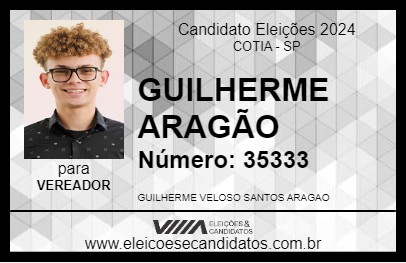 Candidato GUILHERME ARAGÃO 2024 - COTIA - Eleições