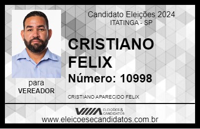 Candidato CRISTIANO FELIX 2024 - ITATINGA - Eleições