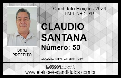 Candidato CLAUDIO SANTANA 2024 - PARDINHO - Eleições