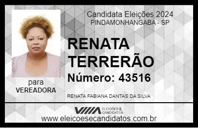 Candidato RENATA TERRERÃO 2024 - PINDAMONHANGABA - Eleições