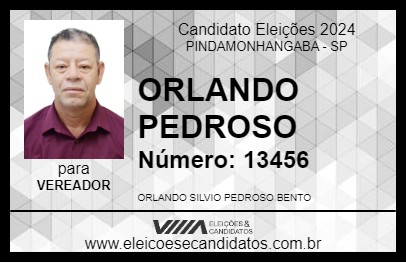 Candidato ORLANDO PEDROSO 2024 - PINDAMONHANGABA - Eleições