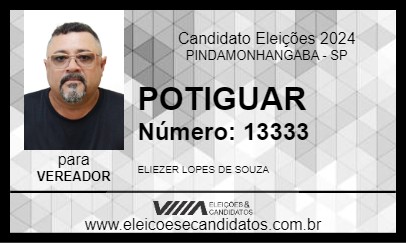 Candidato POTIGUAR 2024 - PINDAMONHANGABA - Eleições