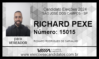 Candidato RICHARD PEXE 2024 - SÃO JOSÉ DOS CAMPOS - Eleições