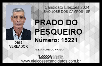 Candidato PRADO DO PESQUEIRO 2024 - SÃO JOSÉ DOS CAMPOS - Eleições