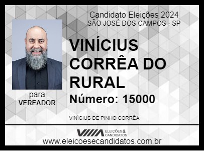 Candidato VINÍCIUS CORRÊA DO RURAL 2024 - SÃO JOSÉ DOS CAMPOS - Eleições