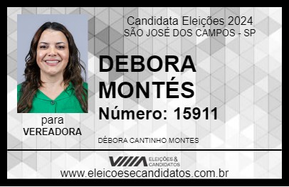 Candidato DEBORA MONTÉS 2024 - SÃO JOSÉ DOS CAMPOS - Eleições