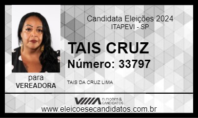 Candidato TAIS CRUZ 2024 - ITAPEVI - Eleições