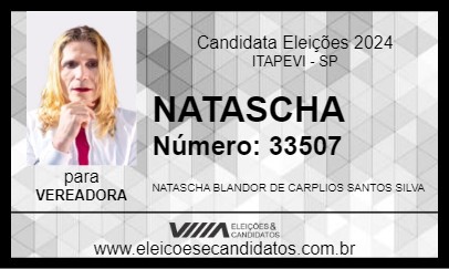 Candidato NATASCHA 2024 - ITAPEVI - Eleições