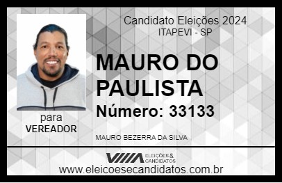 Candidato MAURO DO PAULISTA 2024 - ITAPEVI - Eleições