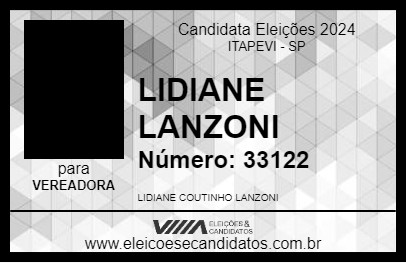 Candidato LIDIANE LANZONI 2024 - ITAPEVI - Eleições