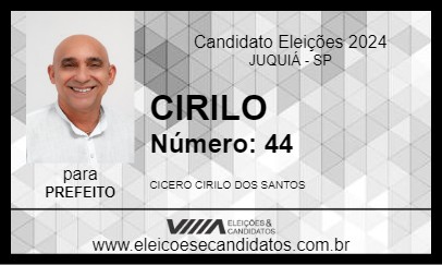 Candidato CIRILO 2024 - JUQUIÁ - Eleições