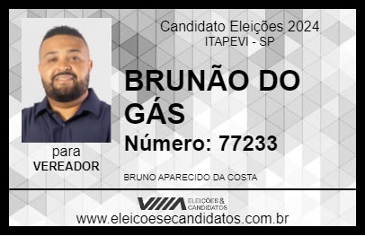 Candidato BRUNÃO DO GÁS 2024 - ITAPEVI - Eleições