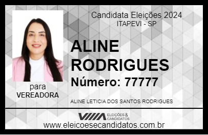 Candidato ALINE RODRIGUES 2024 - ITAPEVI - Eleições