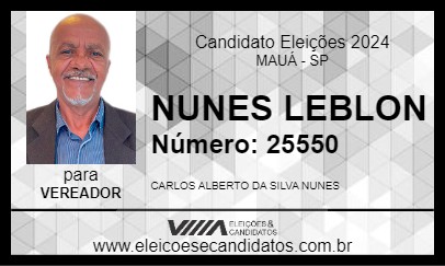 Candidato NUNES LEBLON 2024 - MAUÁ - Eleições