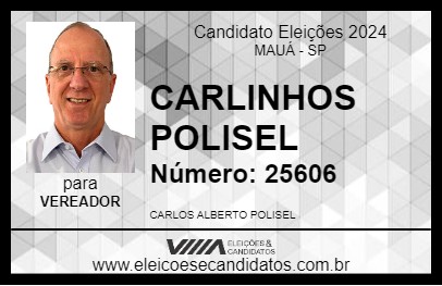 Candidato CARLINHOS POLISEL 2024 - MAUÁ - Eleições