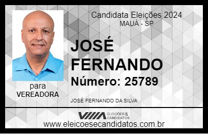 Candidato JOSÉ FERNANDO 2024 - MAUÁ - Eleições